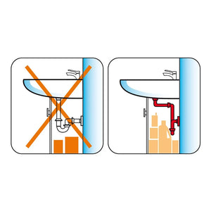 Sifone lavabo salvaspazio a bottiglia raccordo 1-1 1/4