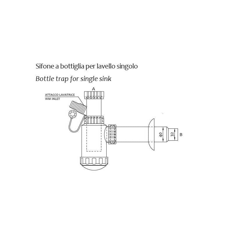 Sifone Lavelli Bottiglia 1 Via Pp Bianco
