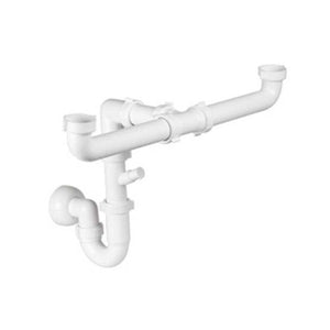 Sifone Lavelli Salvaspazio 2 Vie Pp Bianco