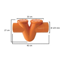 Sifone monolitico in pvc : Diametro - 125