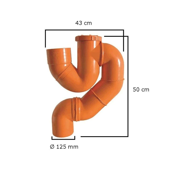 Sifone palermo in pvc : Diametro - 125