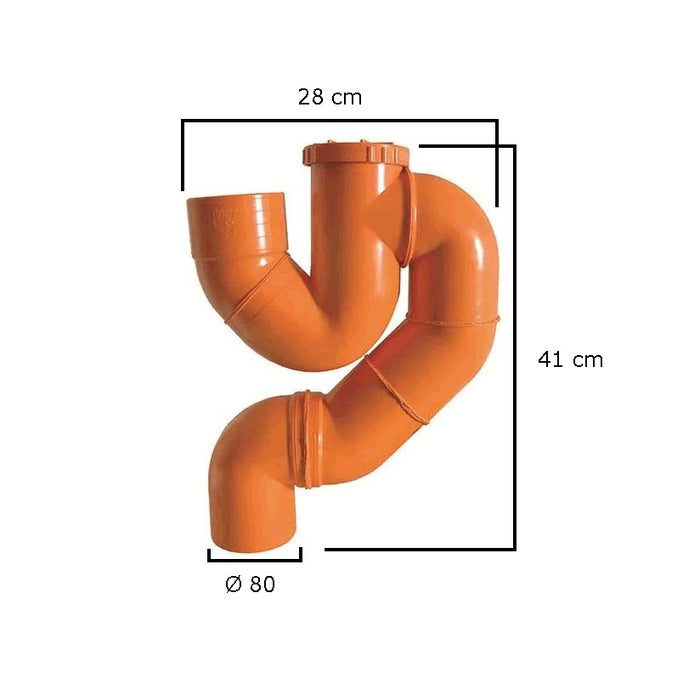 Sifone palermo in pvc : Diametro - 80