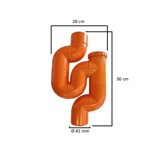 Sifone trapani in pvc : Diametro - 82