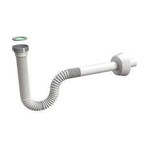 Sifone universale flessibile ed estensibile 1 1/4 bianco
