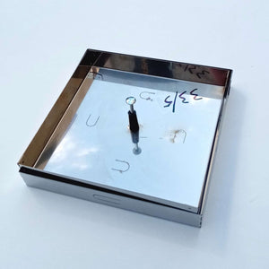 Sigillo 230 x 230 x h 50mm chiusino di acciaio inox leggero da riempimento