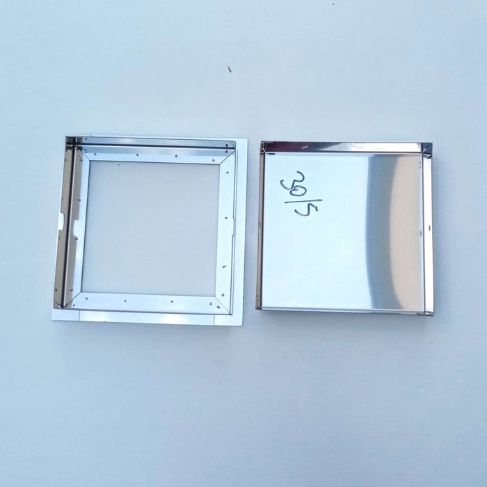 Sigillo 300 x 300 x h 50mm chiusino di acciaio inox pesante da incasso