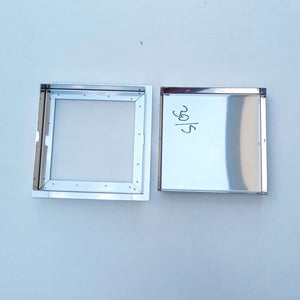 Sigillo 400 x 400 x h 50mm chiusino di acciaio inox pesante da incasso