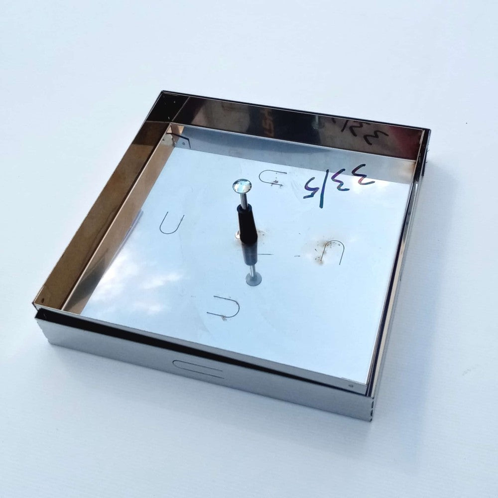 Sigillo 430 x 430 x h 50mm chiusino di acciaio inox leggero da riempimento