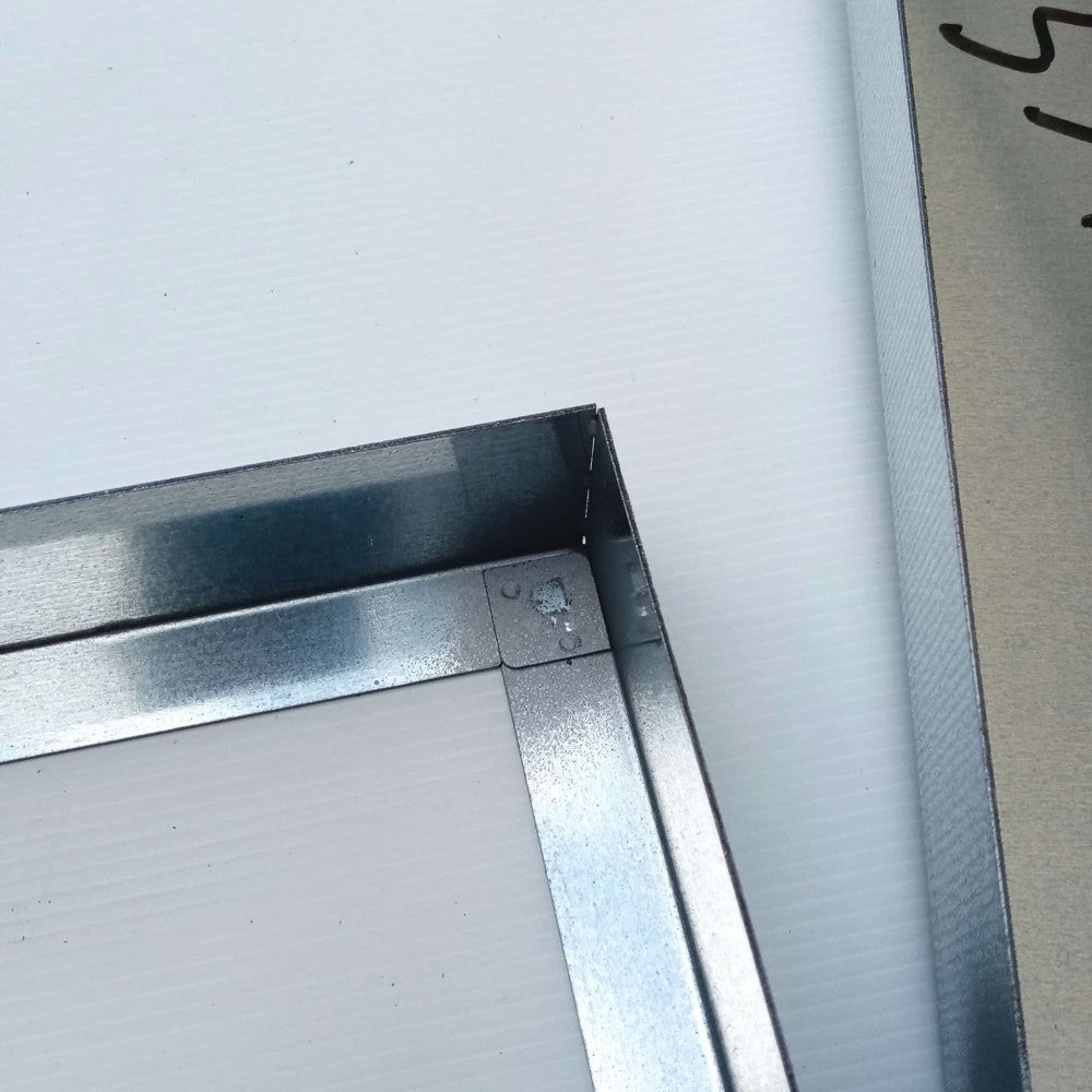 Sigillo 630 x 630 x h 50mm chiusino di lamiera zincata leggero da riempimento