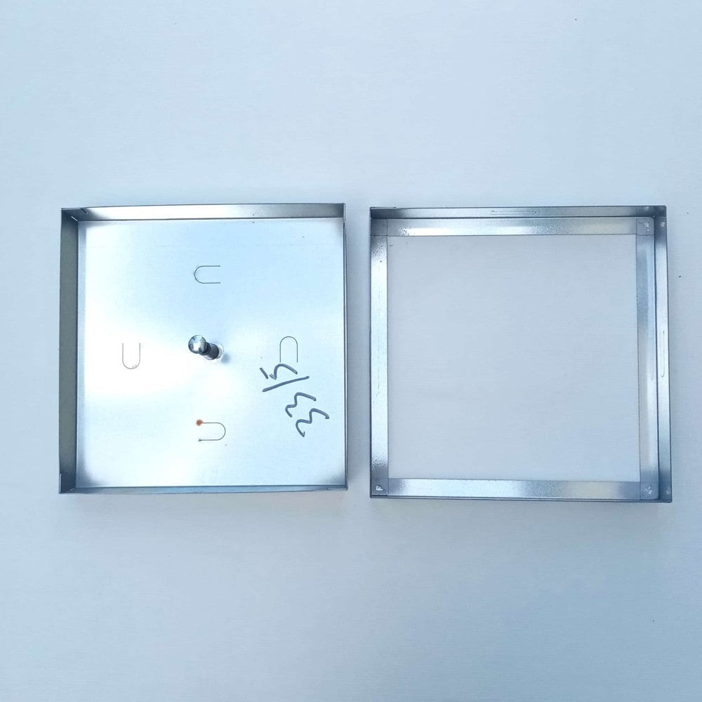 Sigillo 630 x 630 x h 80mm chiusino di lamiera zincata leggero da riempimento