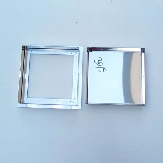 Sigillo 700 x 700 x h 50mm chiusino di acciaio inox pesante da incasso