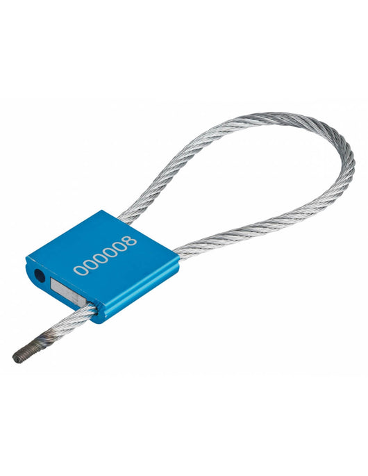 Sigilli in alluminio, 25 pezzi, grado H, numerati e colorati, cavo acciaio 1,8X280mm, Lockout Tagout LOTO - THIRARD