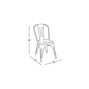 LÚZETE - SILLA JOSEPHINE BLANCA INDUSTRIAL