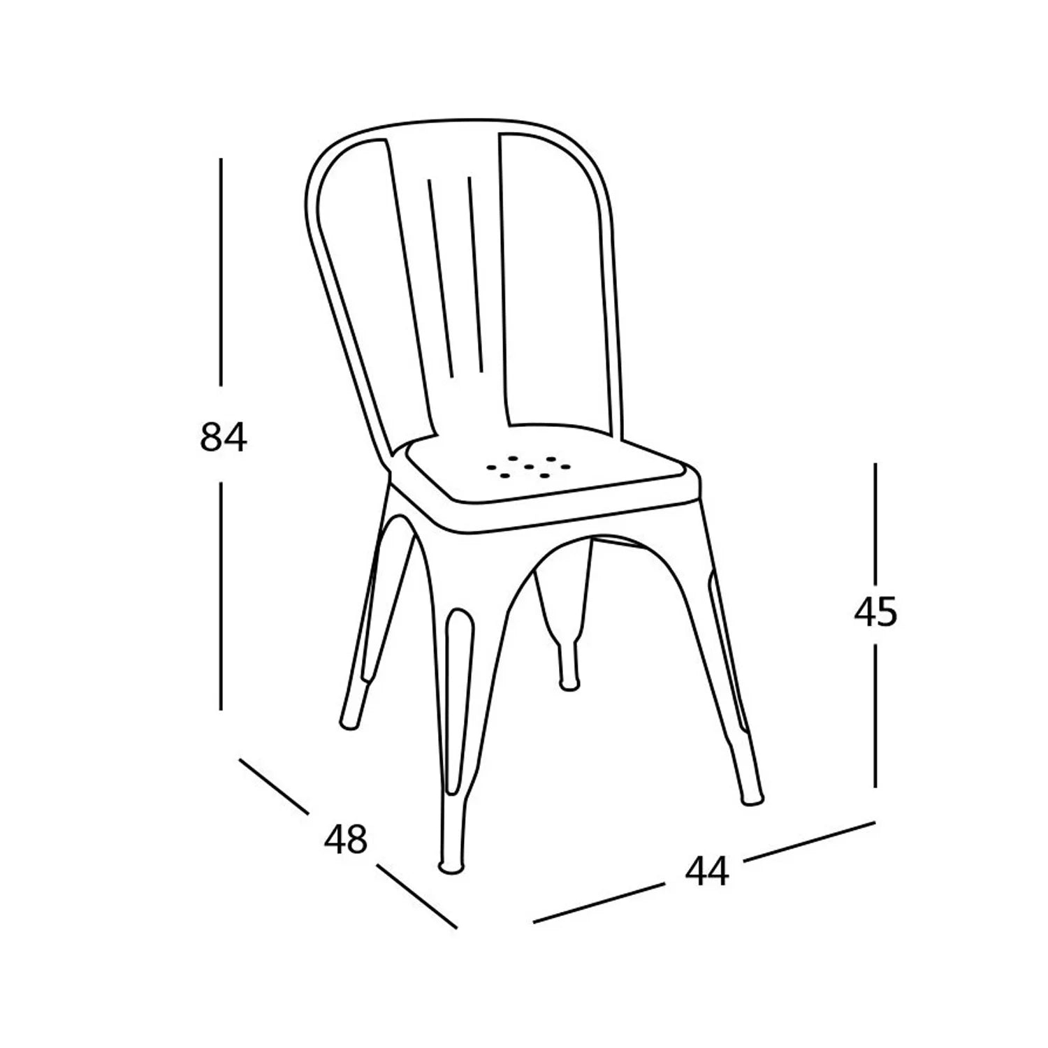 LÚZETE - SILLA JOSEPHINE VERDE ENVEJECIDO INDUSTRIAL