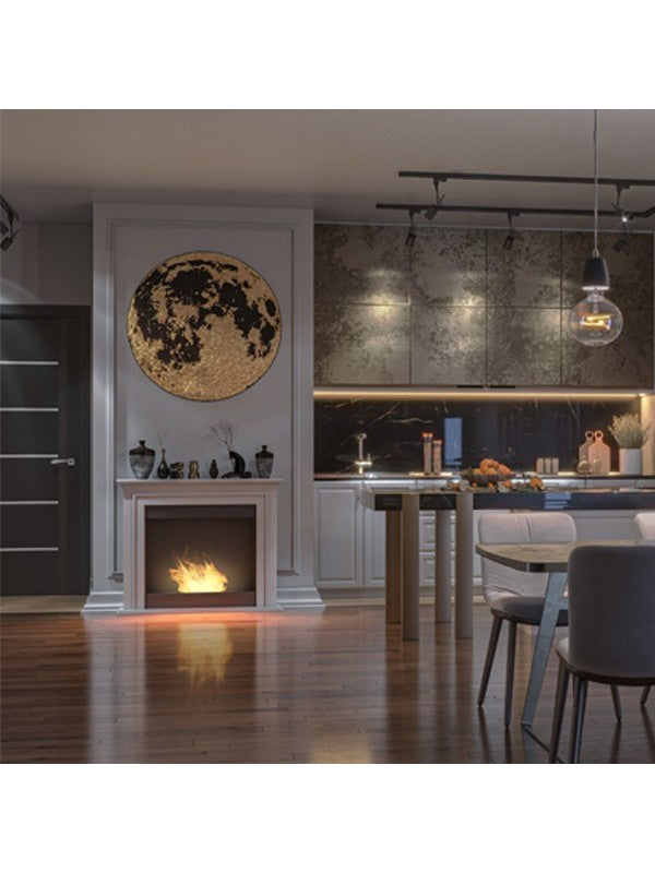 SIMPLE INPORTAL 1 - Biocamino freestanding da pavimento, camino a bioetanolo Bianco