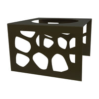 Porta vasi arredo giardino in metallo cm 60x60x40h