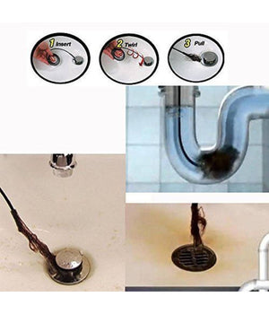 Sink Snake Filo Fili Stura Lavandino Pulisci Tubi Cavo Tubo Stura Bagno Cucina         