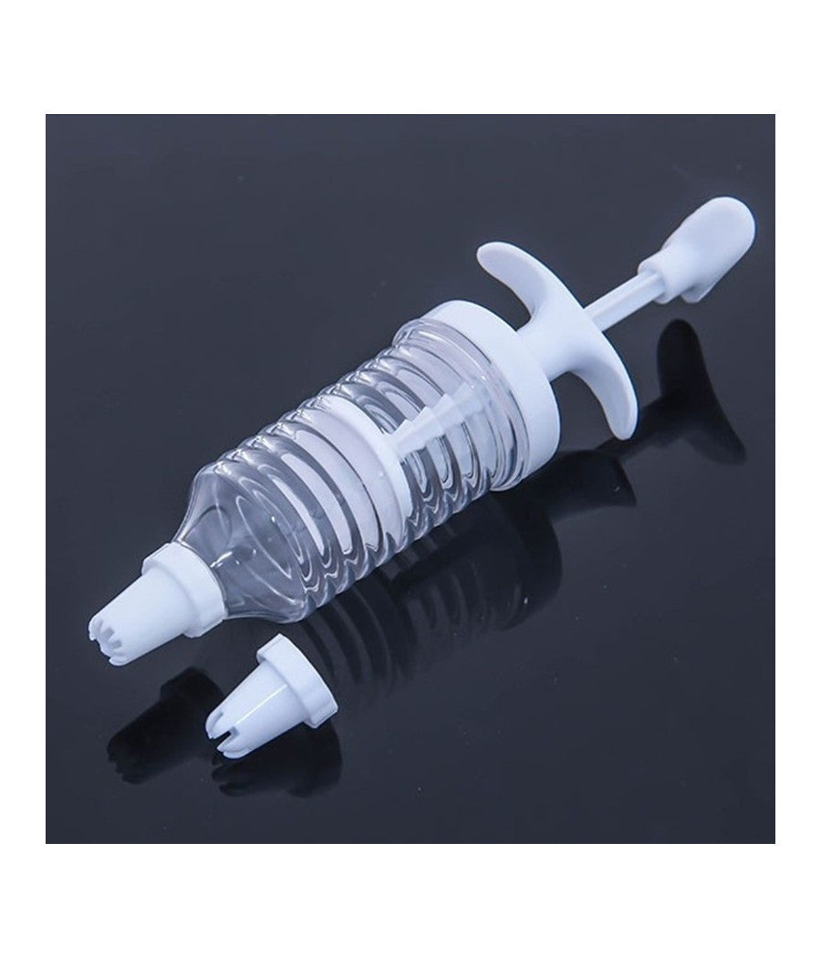 Siringa Per Dolci 18cm In Plastica Da Pasticciere Con 8 Beccucci Ergonomica         