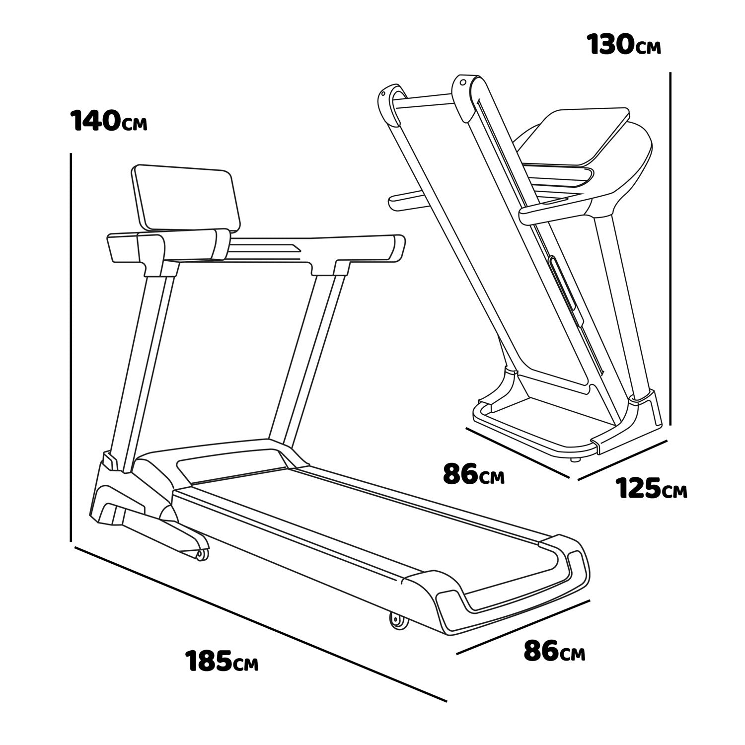 Sirio 3000 - Tapis roulant elettrico pieghevole con inclinazione automatica e cardiofrequenzimetro