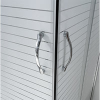 Siro - Box doccia tondo scorrevole 4 ante 80x80 cm cromo/serigrafato