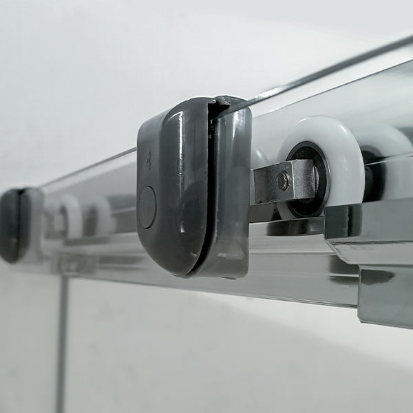 Siro - Box doccia scorrevole ad angolo 80x100 cm cromo/serigrafato