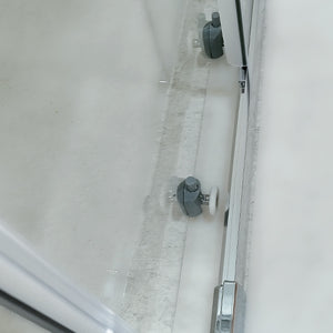 Siro - Box doccia tondo scorrevole 4 ante 80x80 cm cromo/serigrafato