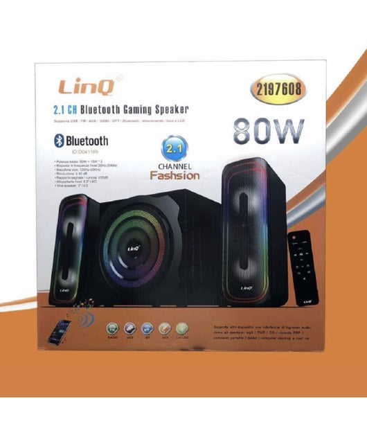 Sistema Altoparlanti Casse 2.1ch Bluetooth Gaming Speaker 80w Telecomando 2197608         