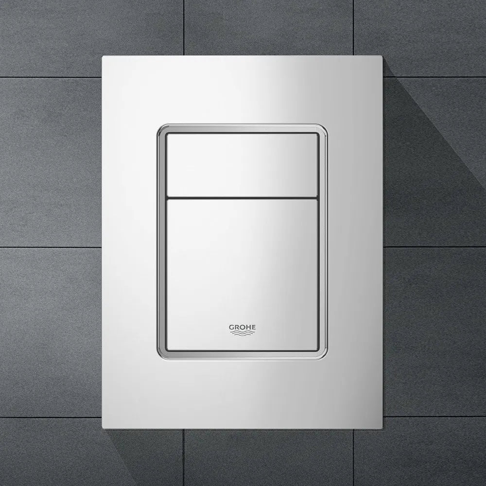 Sistema di scarico wc Grohe da incasso con placca bianca