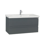 Sistema di Ezooza Set Bagno 2 Pezzi Mobile Extra Large e Lavabo , Antracite ,