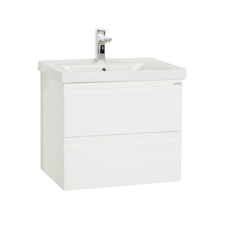 Sistema di Ezooza Set Bagno 2 Pezzi Mobile Large e Lavabo , Bianco ,