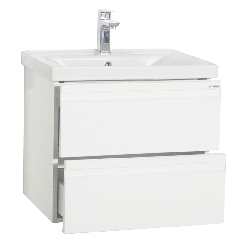 Sistema di Ezooza Set Bagno 2 Pezzi Mobile Large e Lavabo , Bianco ,