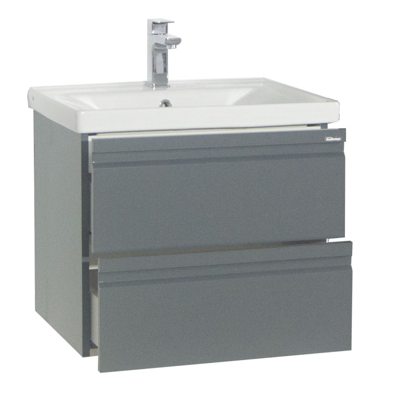 Sistema di Ezooza Set Bagno 2 Pezzi Mobile Large e Lavabo , Antracite ,