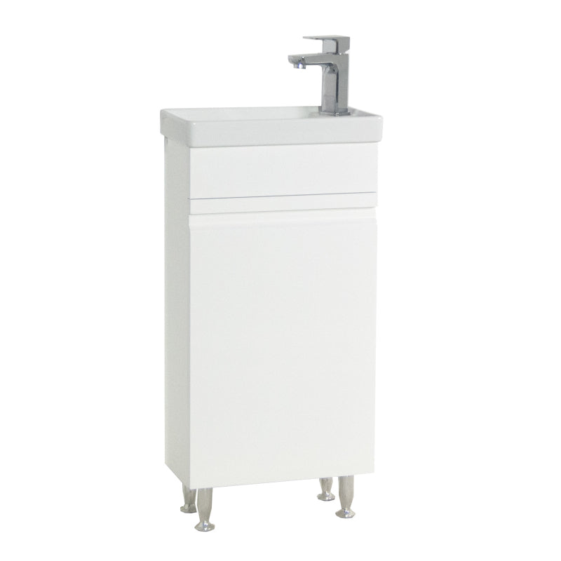 Sistema di Ezooza Set Bagno 2 Pezzi Mobile Medium e Lavabo , Bianco ,