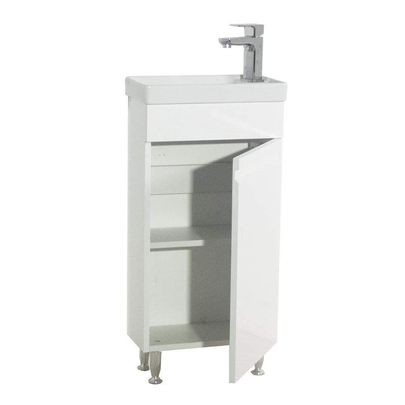 Sistema di Ezooza Set Bagno 2 Pezzi Mobile Medium e Lavabo , Bianco ,