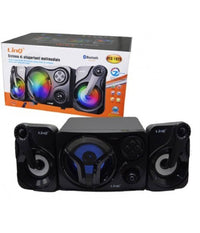 Sistema Multimediale Altoparlanti Speaker Casse Bluetooth Fm Luci Led Usb Kts-1023         