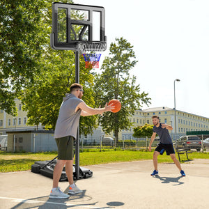 Sistema di canestro da basket regolabile in altezza 230-305cm, Canestro da basket per adulti con tabellone antiurto-Ricreazione outdoor