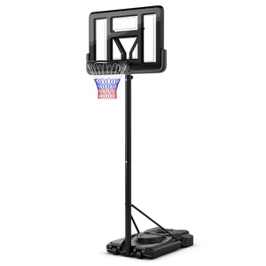 Sistema di canestro da basket regolabile in altezza 230-305cm, Canestro da basket per adulti con tabellone antiurto-Ricreazione outdoor