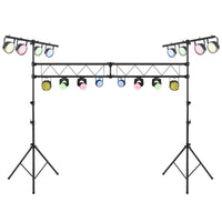 Sistema per illuminazione DJ portatile da 350cm, Supporto per luci in metallo con altezza regolabile capacit¨¤ 100kg-Illuminazione