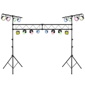 Sistema per illuminazione DJ portatile da 350cm, Supporto per luci in metallo con altezza regolabile capacit¨¤ 100kg-Illuminazione