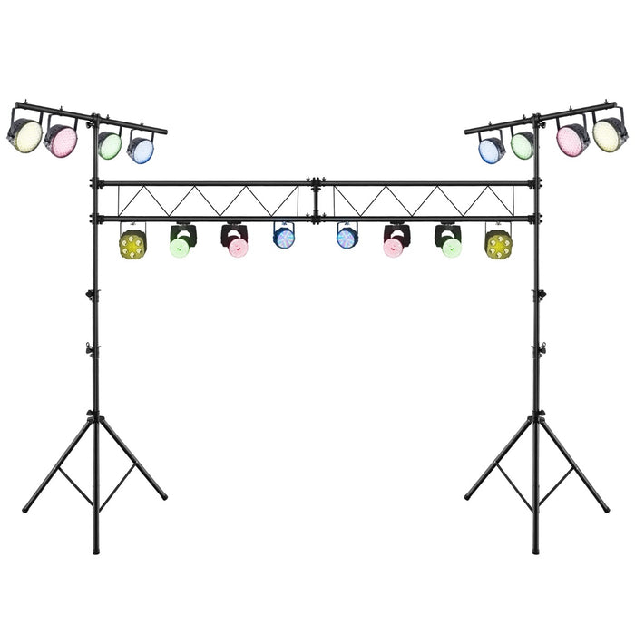 Sistema per illuminazione DJ portatile da 350cm, Supporto per luci in metallo con altezza regolabile capacit¨¤ 100kg-Illuminazione