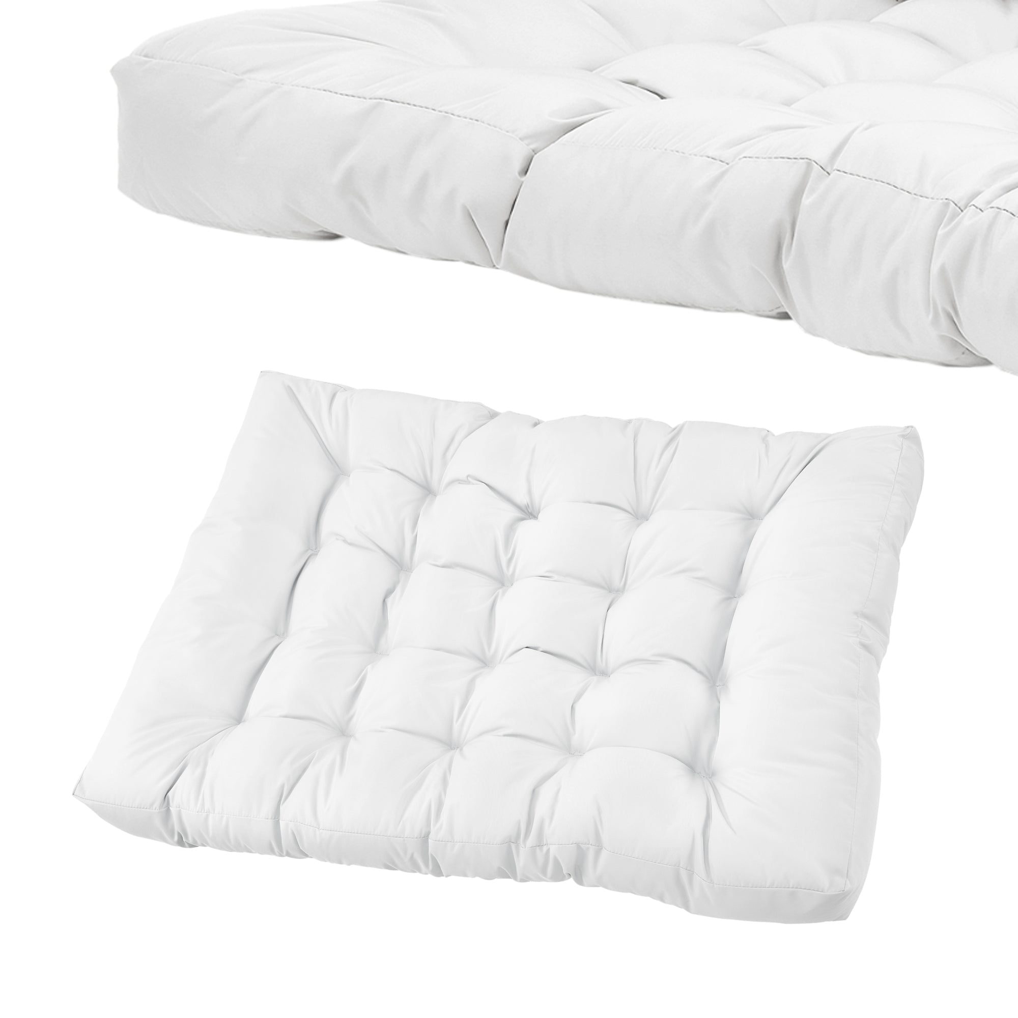 [en.casa] 1x Cuscino sedile per divano paletta euro  [bianco] cuscini per palette supporto In/Outdoor mobili imbottiti