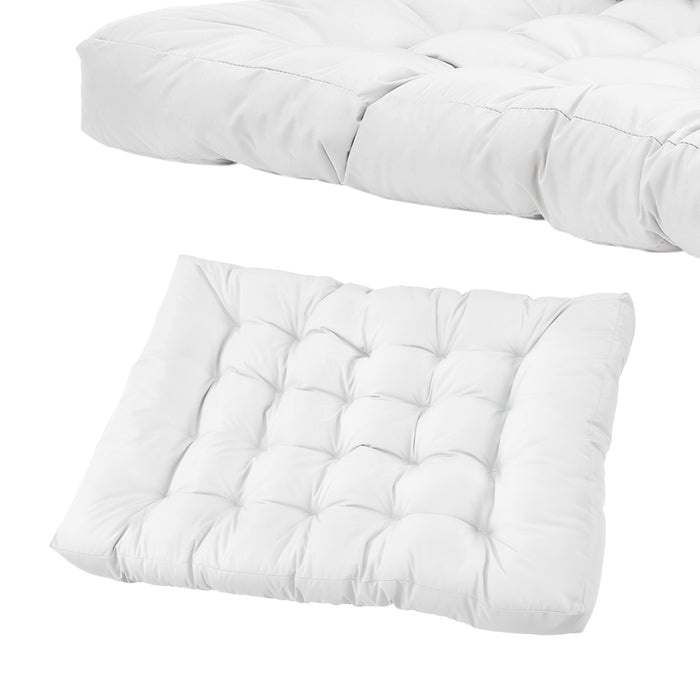 [en.casa] 1x Cuscino sedile per divano paletta euro  [bianco] cuscini per palette supporto In/Outdoor mobili imbottiti