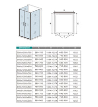 185 cm Box Doccia a Tre Lati Porta Battente Saloon 100 cm Doppia Parete Fissa 70 cm Vetro da 6 mm Temperato Anticalcare Barra Stabilizzatrice 45 cm Cromo Lucido