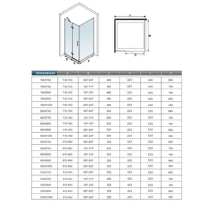 80x76x195 cm Box Doccia Angolare Porta Battente Più Parete Fissa Vetro 6 mm Temperato Anticalcare Trasparente Telaio Cromo Lucido