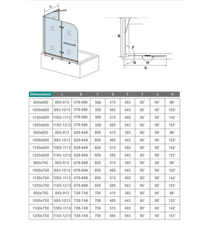 120x140cm Parete Doccia Sopravasca Angolare 2 Ante Pieghevoli con Parete Laterale 60 cm Vetro Temperato 6 mm Anticalcare Portasciugamani Cromato Lucido