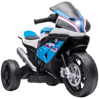 Moto per Bambini 18-60 Mesi Modello BMW HP4 con Fari, Musica e Pedali, in PP e Metallo, 82.5x42x54 cm, Blu