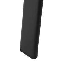 Tavolo da Giardino Rotondo con Foro per Ombrellone in Acciaio e Vetro, Ф106.5x71cm, Nero