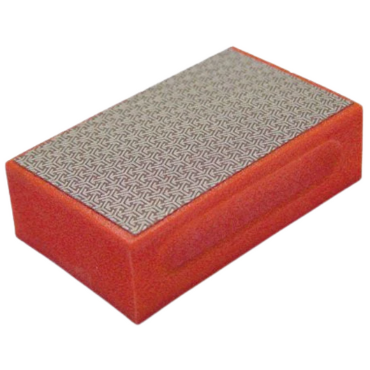Tampone diamantato abrasivo 55x90 mm smussatura rifinitura bordi spigoli *** colore- rosso, confezione 1
