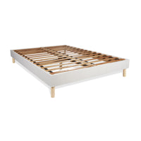 Pacchetto letto completo - Materasso 140x190cm + Box spring con doghe (in kit) + 2 cuscini + Piumino - Actimemo Ergo