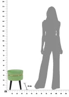 Sgabello Paris Verde Chiaro Ø Cm 35X40.5